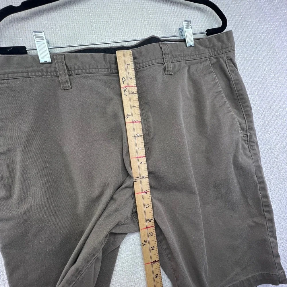 Volcom Mens Shorts Size 34‎ Brown Casual Chino Walk Flat Front